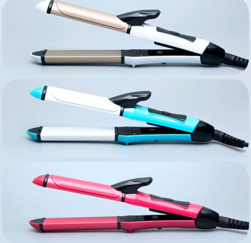 Hair Straightener & Curler Machine 2 In 1