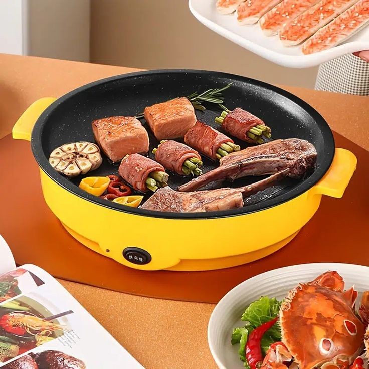 Electric nonstick frying pan