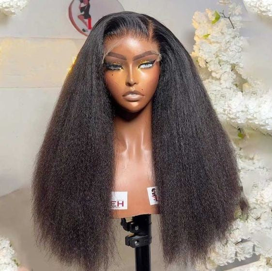 BAISI 4x4 Glueless Closure Factory Wig  Kinky Straight (code  kk5)