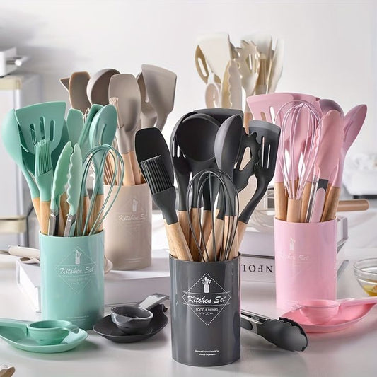 Wooden Handle Silicon spoon
