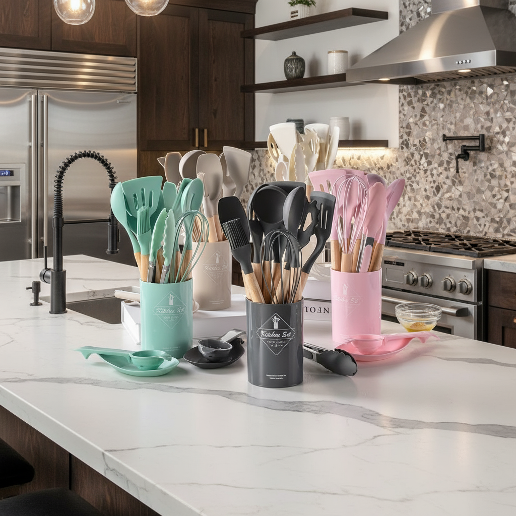 Wooden Handle Silicon spoon