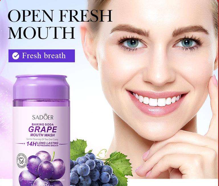 Grape Teeth whitening baking soda mouth wash