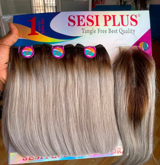 Sesiplus platinum blonde bone straight