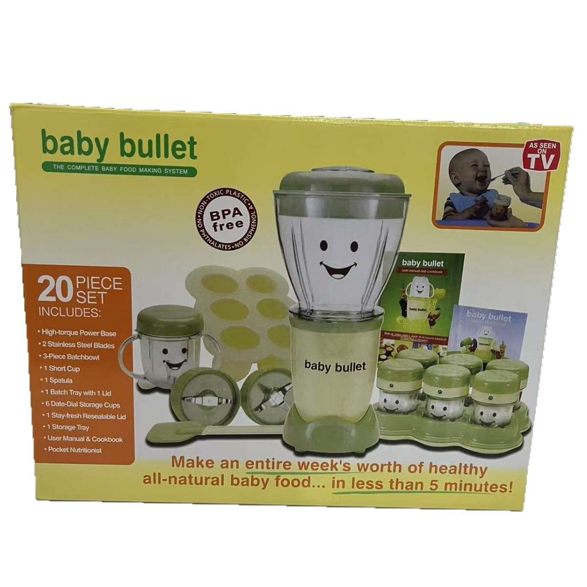 Food-grade Amazon best-selling baby Puree food machine, baby food blender set + Free gifts - [Arrives Nigeria in 60days]