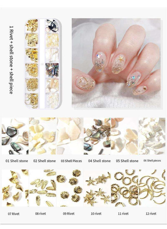 12-color mixed  nail accessories