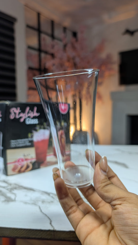 Stylish  Acrylic glass cup set unbreakable 6pcs per set