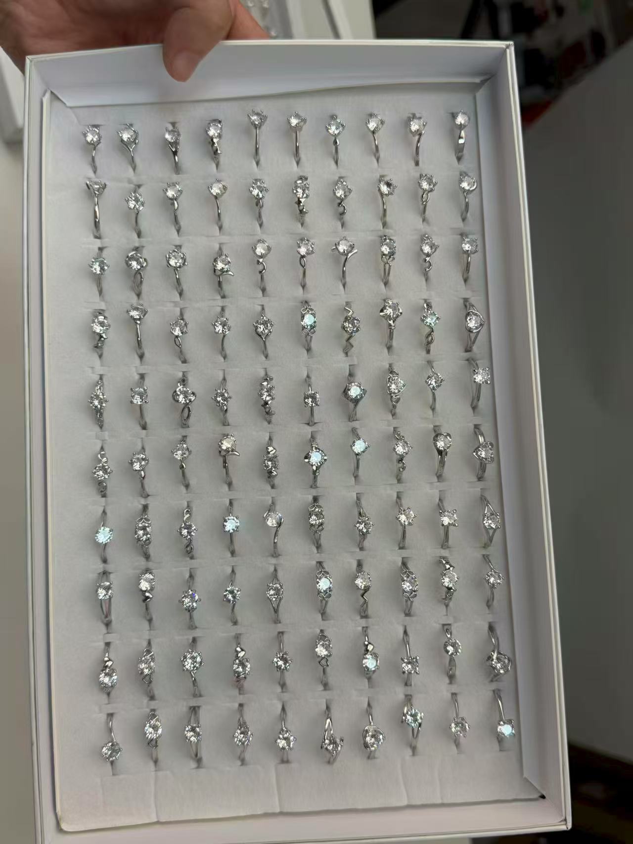 Pre-sale! | 100pcs Wholesale  Korean zircon   ring  mixed wholesale jewelry Non tarnish
