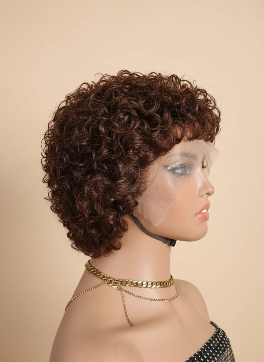 Brown curly Tiwa wig 13 x 4 100% human hair