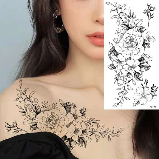 Waterproof Temporary tattoo BK-001; Dimensions: 96*190MM