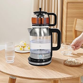 DOUBLE-LAYERED (2in1) GLASS TRANSPARENT ELECTRIC KETTLE