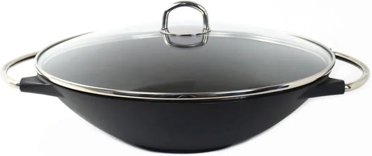 KÜCHENPROFI Wok Premium set with glass lid (size: 30 cm)
