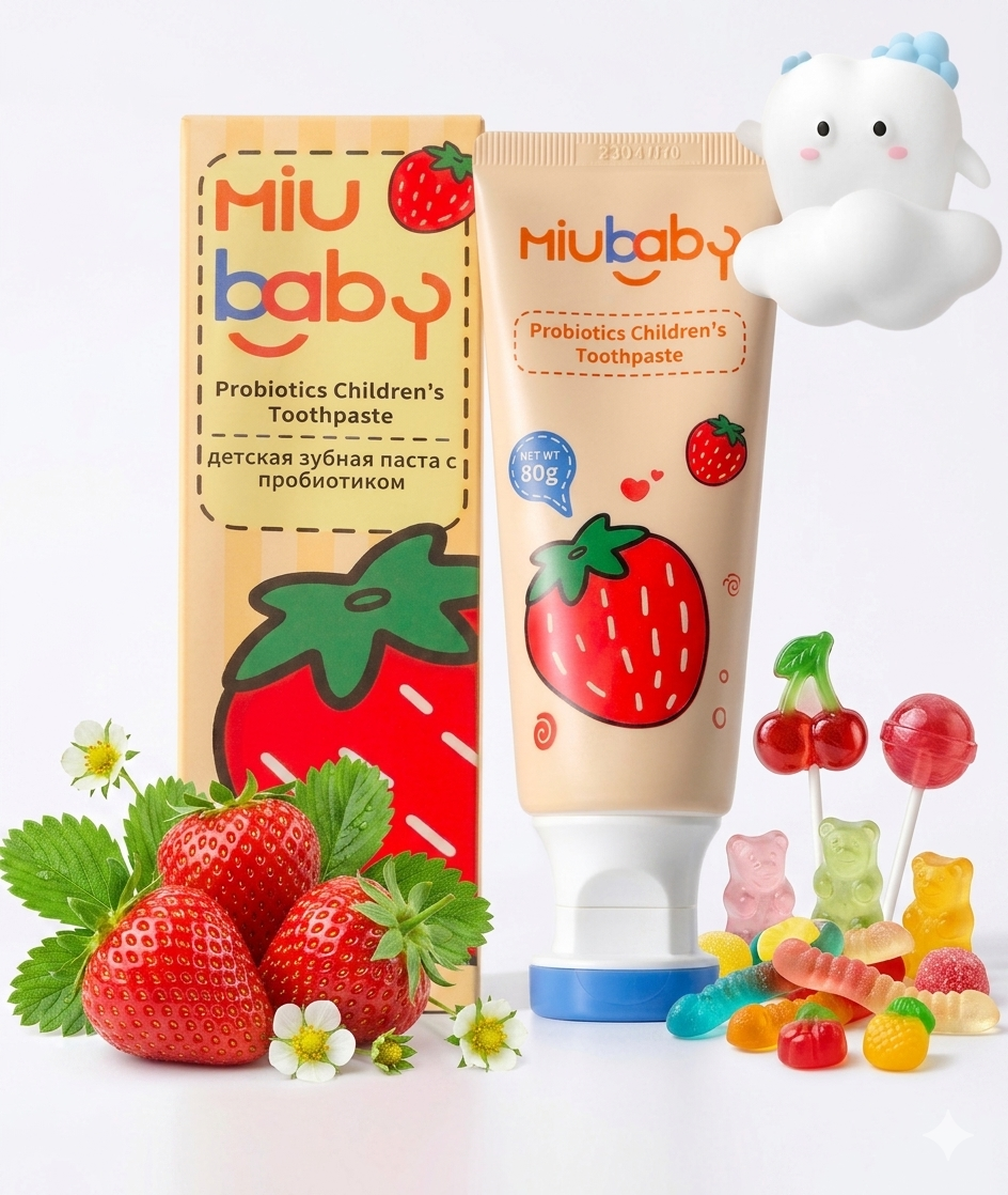 CAVITY PREVENTION PROBIOTICS  CHILDREN’S TOOTHPASTE (STRAWBERRY FLAVOUR)