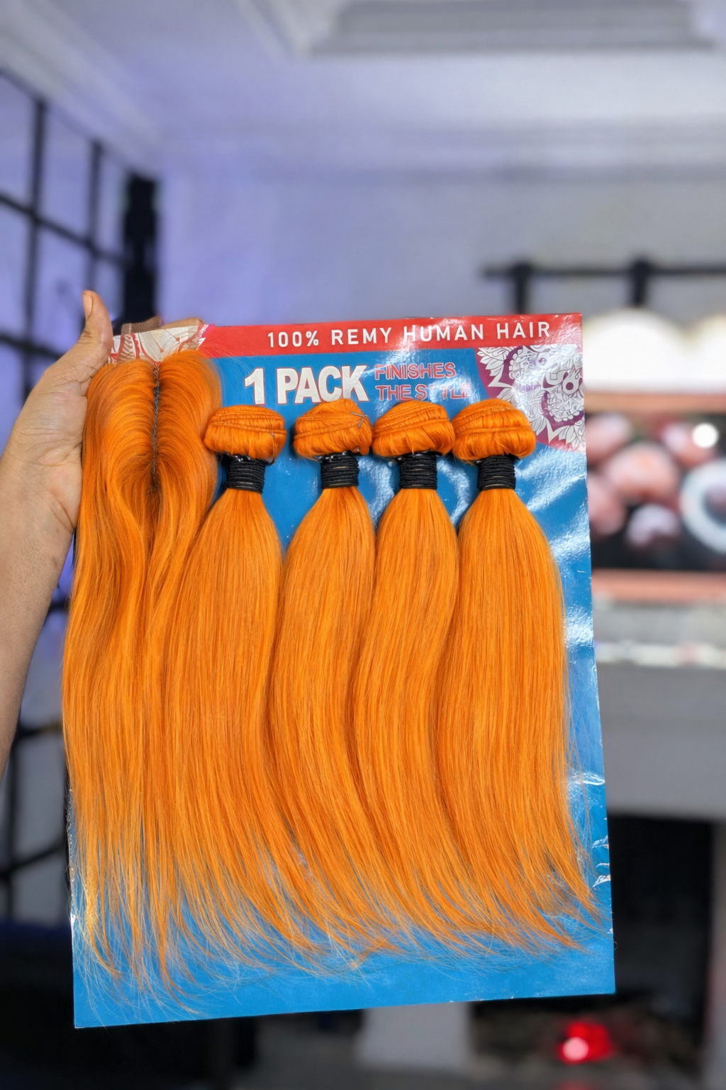 100% Remy human hair - Burnt Orange