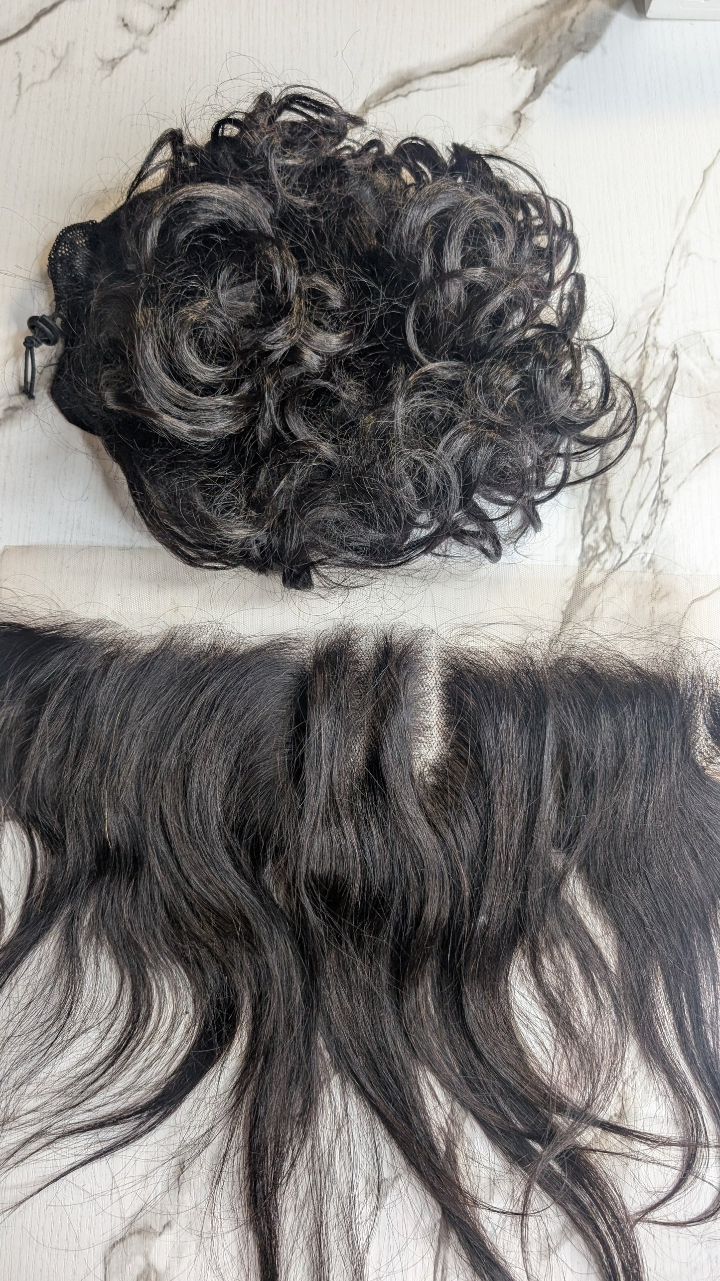 Full frontal + messy bun Chioma trad hair sets