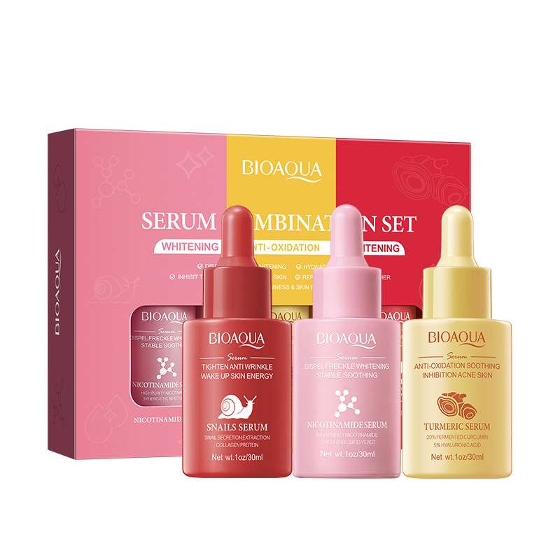 3 in 1 BIOAOUA Snail Turmeric Niacinamide Essence Kit
