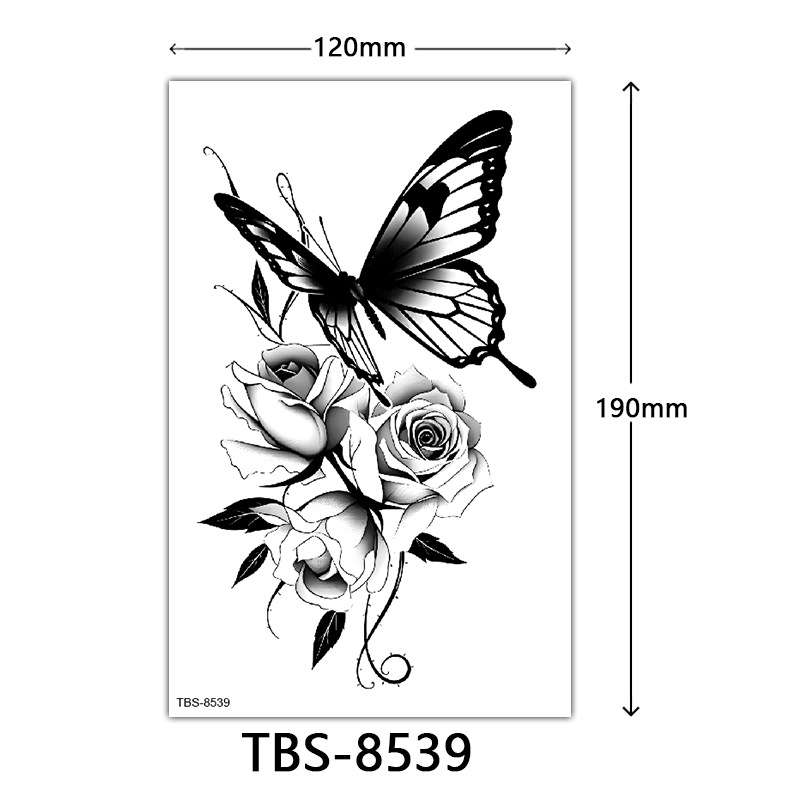 Pattern: TBS-8539; Dimensions: 120*190mm; Waterproof Temporary tattoo
