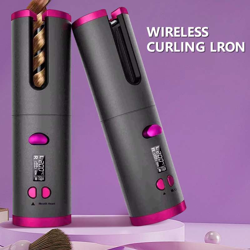 wireless hair curling iron rechargeable hair styling tool + Free gift