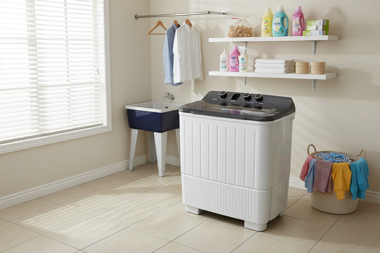 Qasa 9.8KG TWINTUB WASHING
MACHINE
