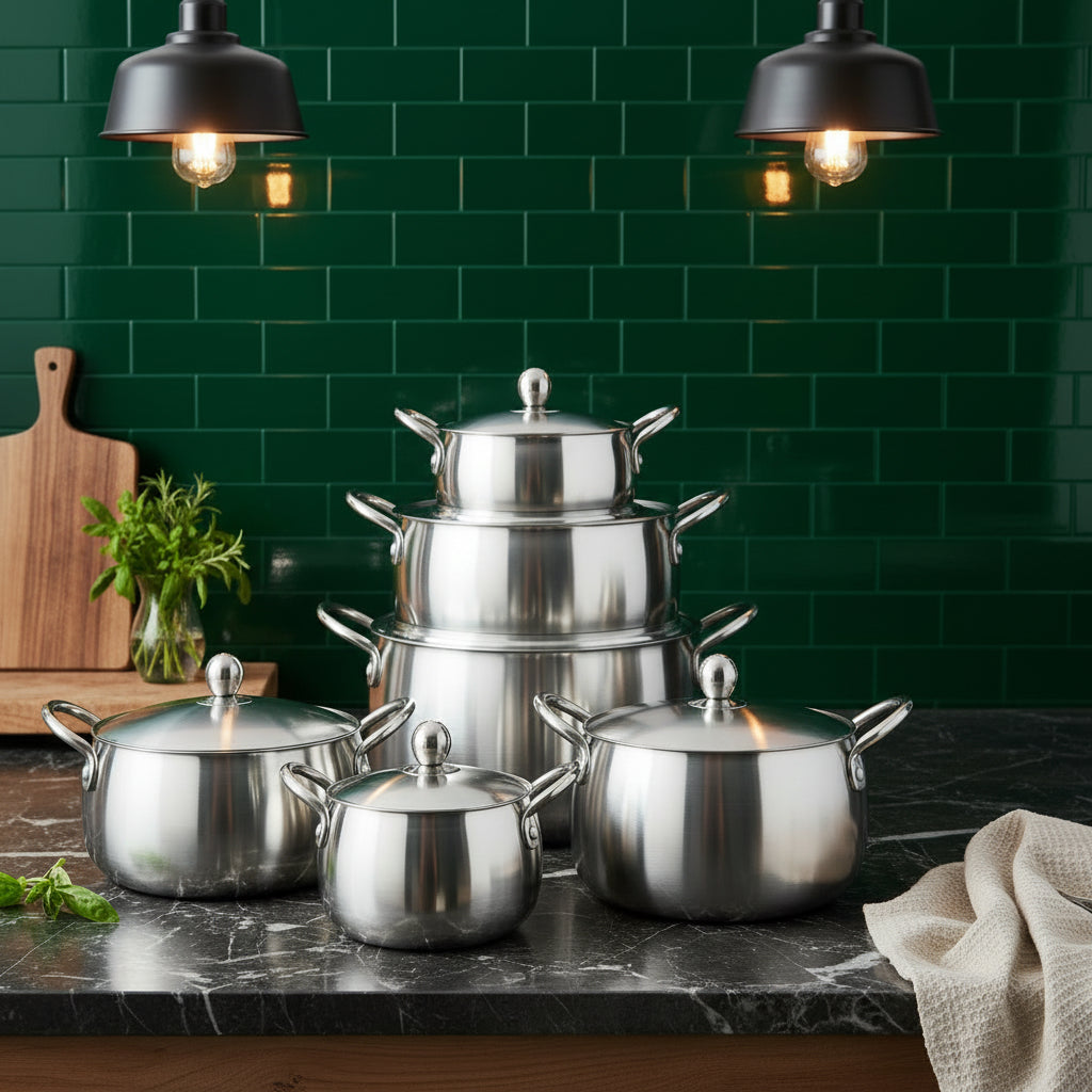 DUTCH 5SET HIGH QUALITY  ALUMINUM CLASSIC POT (16cm,18cm, 20cm, 22cm, 24cm)