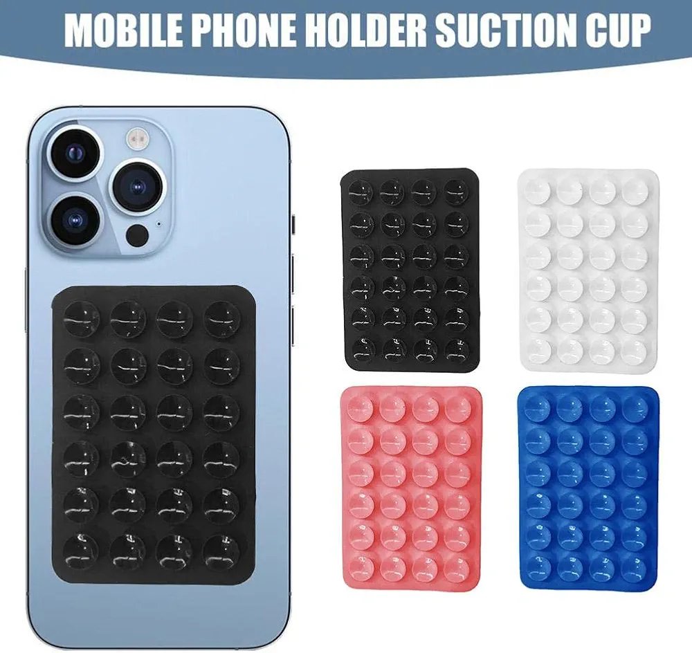 Single sided Rectangle Silicone Phone Suction with enhanced grip for selfies and videos