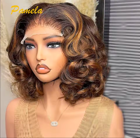 Wig Pamela Ombre Blonde  4x4 Glueless Human Hair