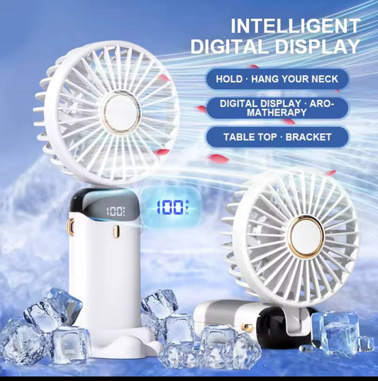INTELLIGENT DIGITAL DISPLAY PORTABLE RECHARGEABLE DIGITAL DISPLAY TABLE / HAND FAN