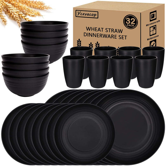 20 Pieces Plates, bowl, cup, serving dish set unbreakable plastic