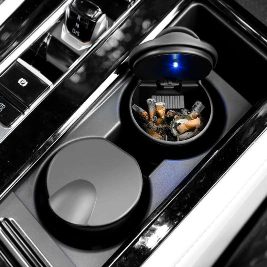 Car ashtray with sensor led light