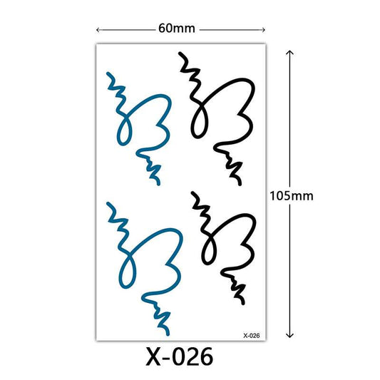 X-026; Waterproof Temporary tattoo  Dimensions: 60*1 05mm;