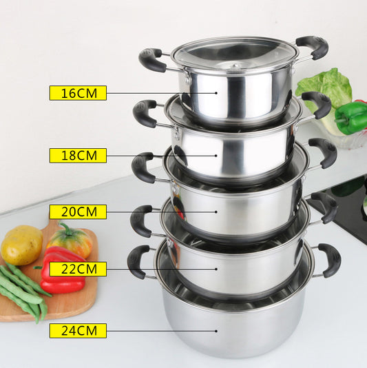 5set High Grade Quality Stainless steel pot set with stainless steel lids