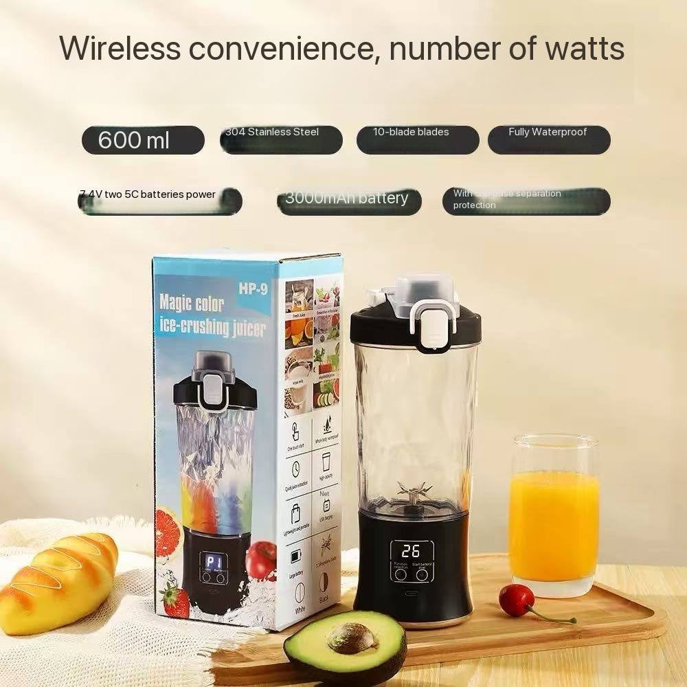 HIGH QUALITY COLOUR-CHANGING RECHARGEABLE SMOOTHIE MAKER/JUICER WITH SHARP 8 BLADES (ICE CRUSHING JUICER