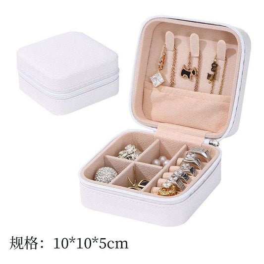 Small zipper jewelry box-[white]