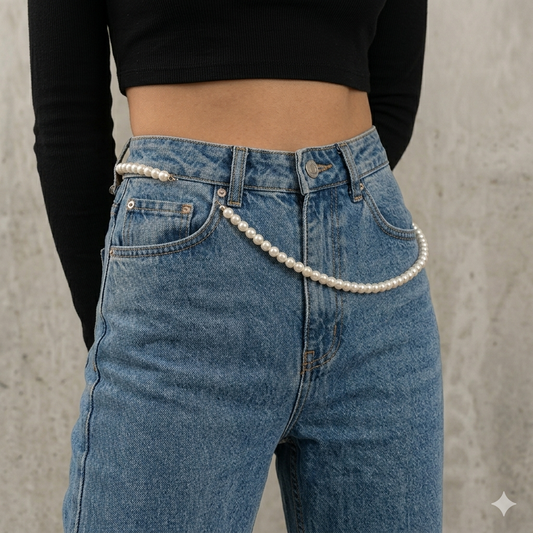 P06 Fashion Pearl Belt