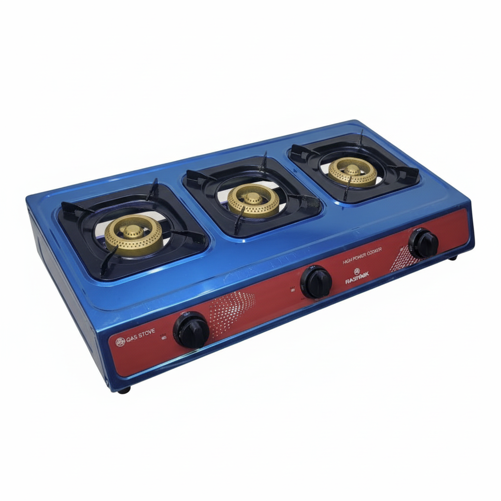 3 Face Triple burner Gas cooker