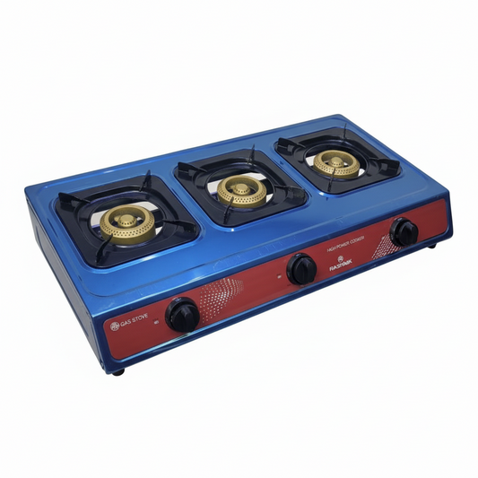 3 Face Triple burner Gas cooker