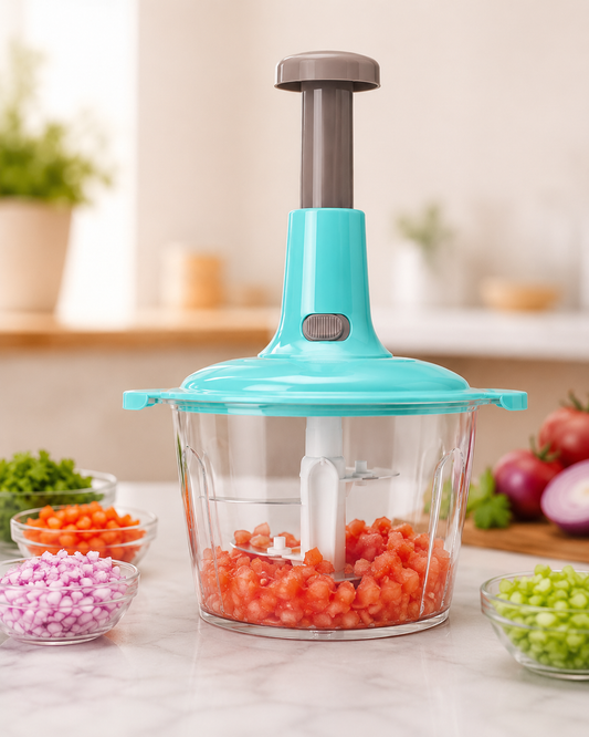 1.5L Multifunctional Vegetables Chopper Manual Blender with Accessories