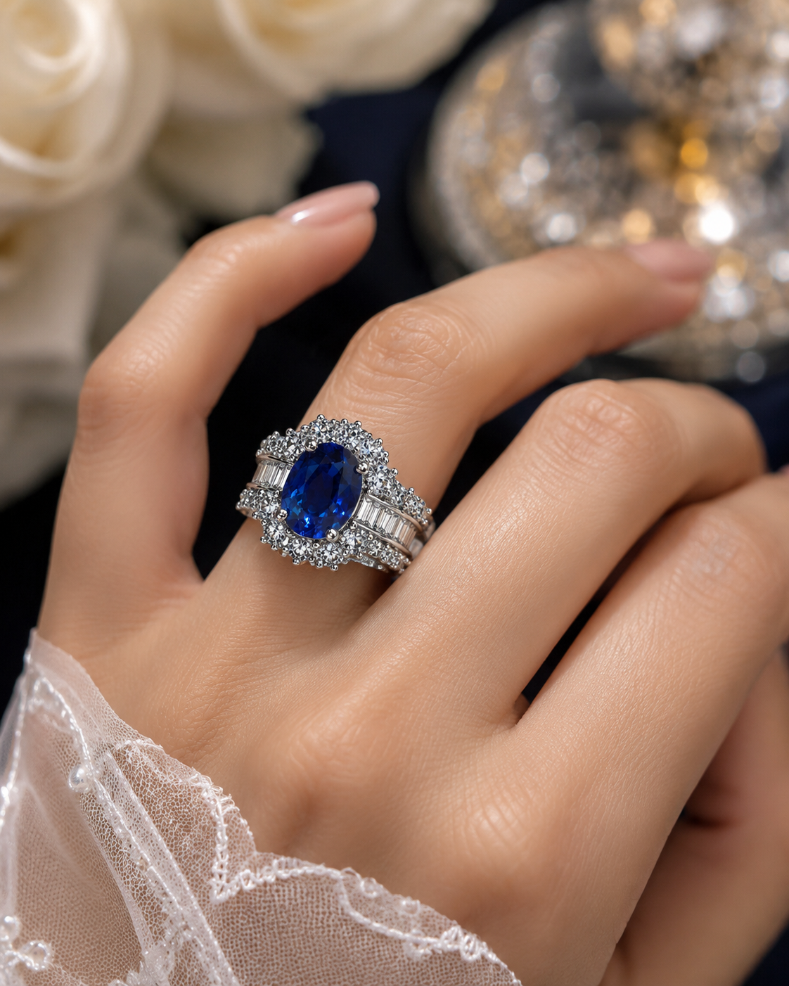 Victoria Sapphire Majesty Ring Adjustable Sizing