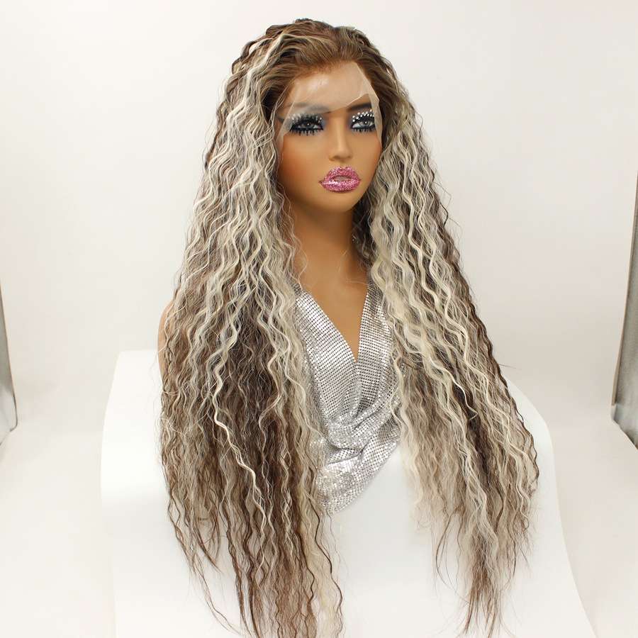 Wig britiany  Brown gradient silk chemical fiber wig