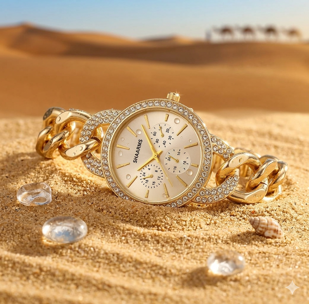 Marca Sharma cuban quartz Wristwatch