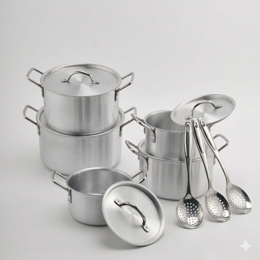 Chinese 5pcs Mid quality quality Aluminum stock pot 18cm 20cm 22cm 24cm 26cm