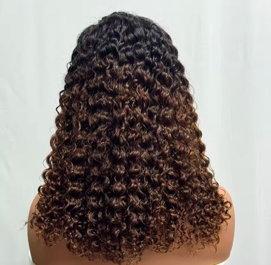 300% Density Burmese Pixie Cut Color:T1B-4 Full frontal