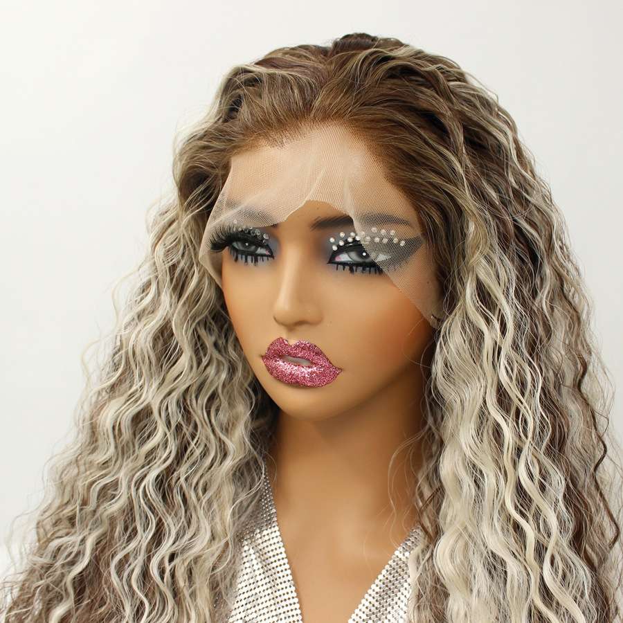 Wig britiany  Brown gradient silk chemical fiber wig
