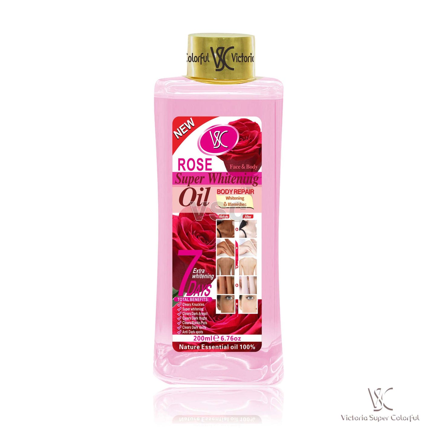 Rose facial & body skin care massage oil 200ml