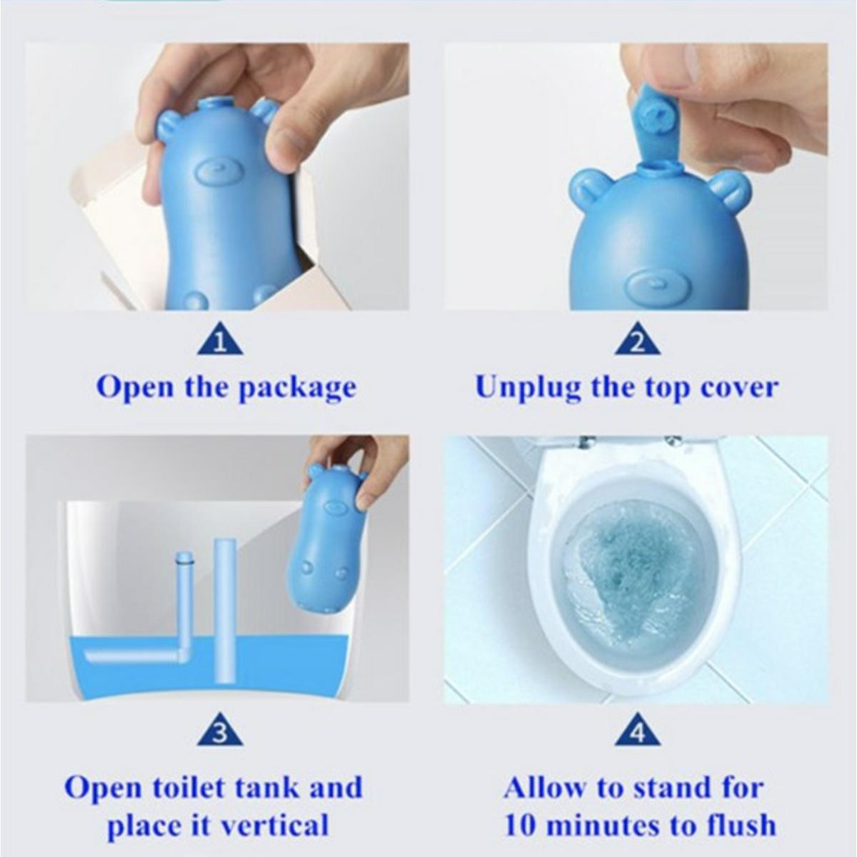 Automatic bear toilet bowl cleaner, I Deodorizer and Antibacterial FLUSHER