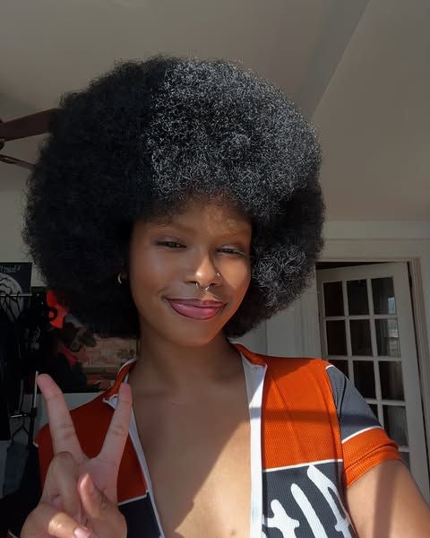 Human hair Afro kinky wig