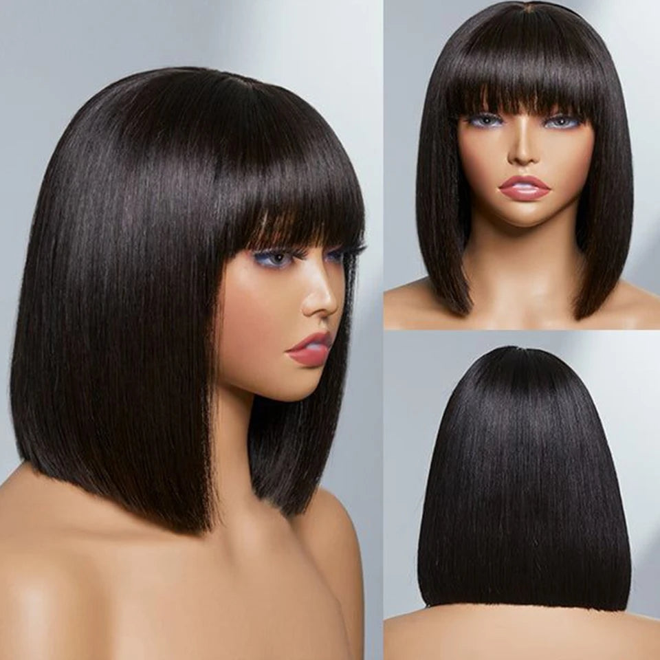 Bob closure fringe #10  8 inches human hair ''