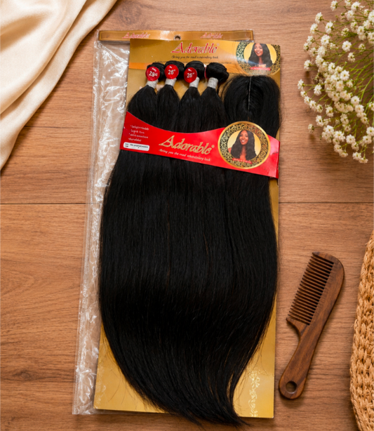 Adorable Silky Bundles premium hair bundle + closure