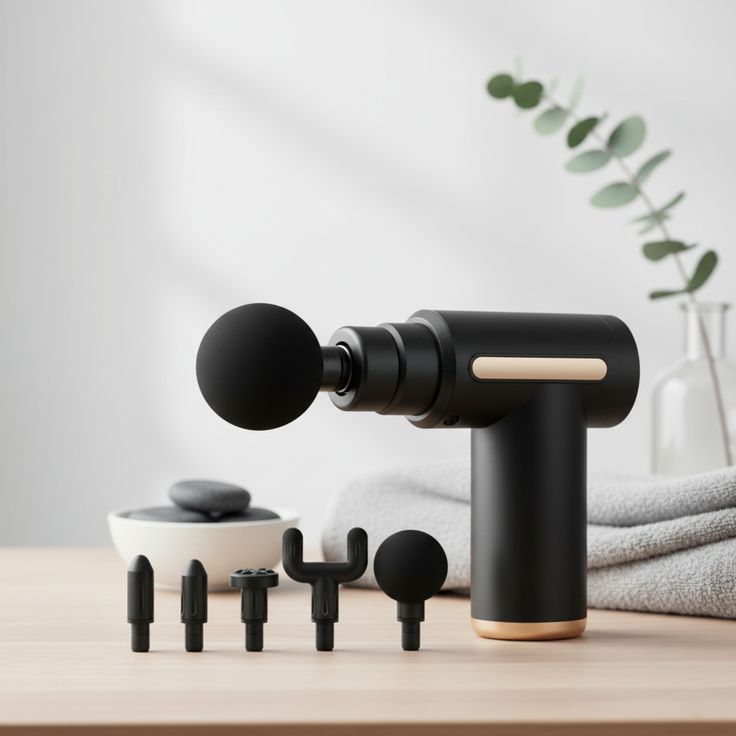 FASCIAL Gun Deep  Muscle 4 head Massager