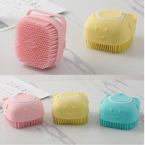 Silicone Shower Bath Body Brush With Soap Dispenser