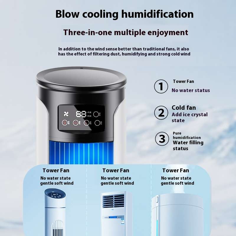 Mini AC   Desktop Office Humidification usb Multifunctional Timing Fan